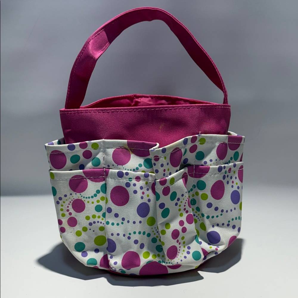 Polka Dot Pink makeup bag